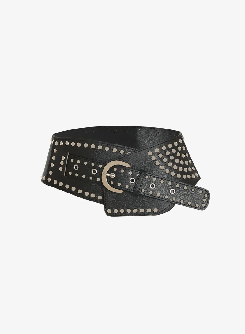 ايلا Metal Studded Detail Waist Belt