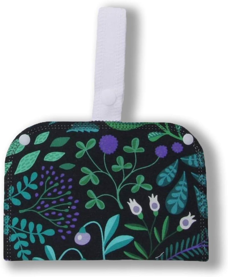 Natissy Organic Cotton Storage Bag Double Pocket Perfect for Reusable Sanitary Pantyliners Menstrual Towels Makeup Remover Pads and Washable Nursing Pads - Image 1