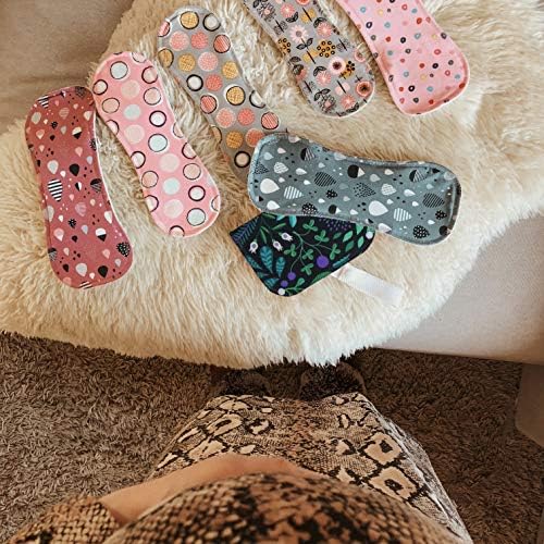 Natissy Organic Cotton Storage Bag Double Pocket Perfect for Reusable Sanitary Pantyliners Menstrual Towels Makeup Remover Pads and Washable Nursing Pads - Image 2