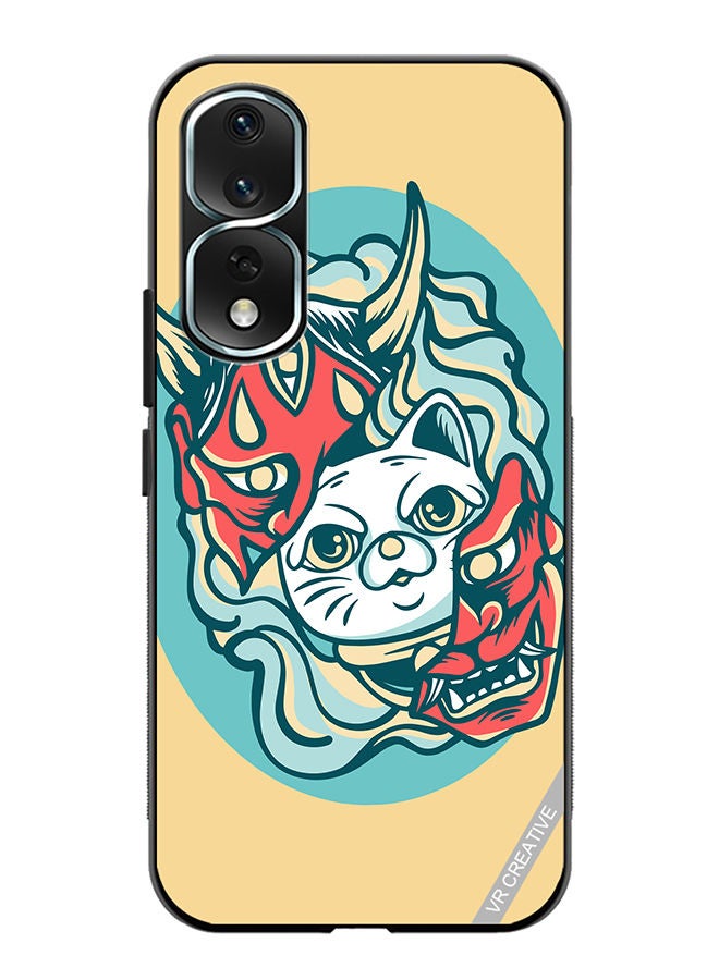 VR CREATIVE Protective Case Cover For Honor 80 Pro Cat In Mask Design Multicolour - Image 1