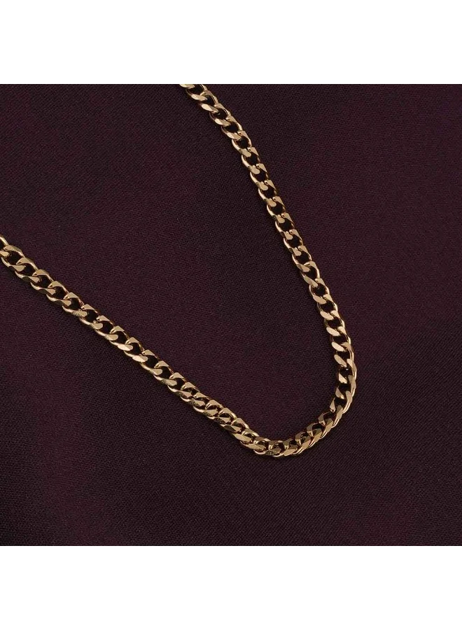 Palmonas  PALMONAS Cuban | 3 MM Chain Necklace for Men | 18K Gold Plated, Waterproof & Anti-Tarnish for Men | Best Price UAE