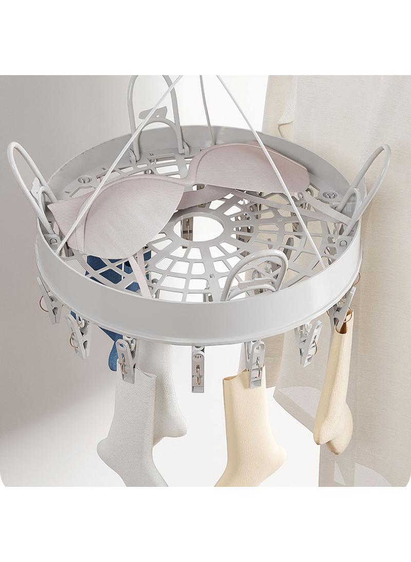 Folding clothes hanger, socks, underwear clip, balcony clothes drying rack - Image 2
