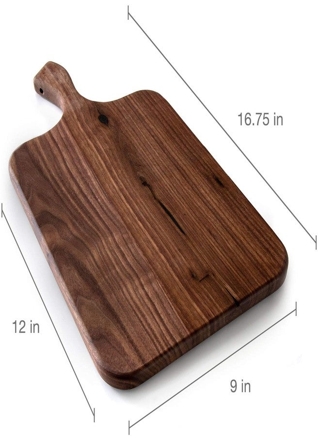 Brazos Home Dark Walnut Wood Cutting Board for Kitchen, Seasoned, Chopping Board, Wood Cheese Board, Charcuterie Platter, Ideal for Serving or Chopping Fruit, Vegetables, Cheese or Meat, 16 x 8, Large - Image 4
