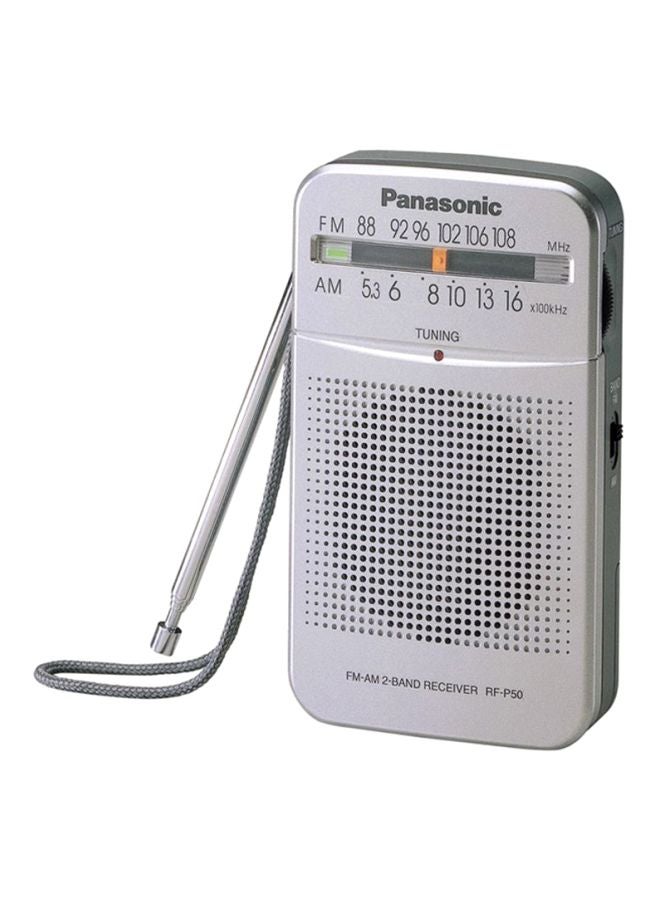 Panasonic Pocket AM/FM Radio RF-P50 / RF-P50D Silver - Image 2