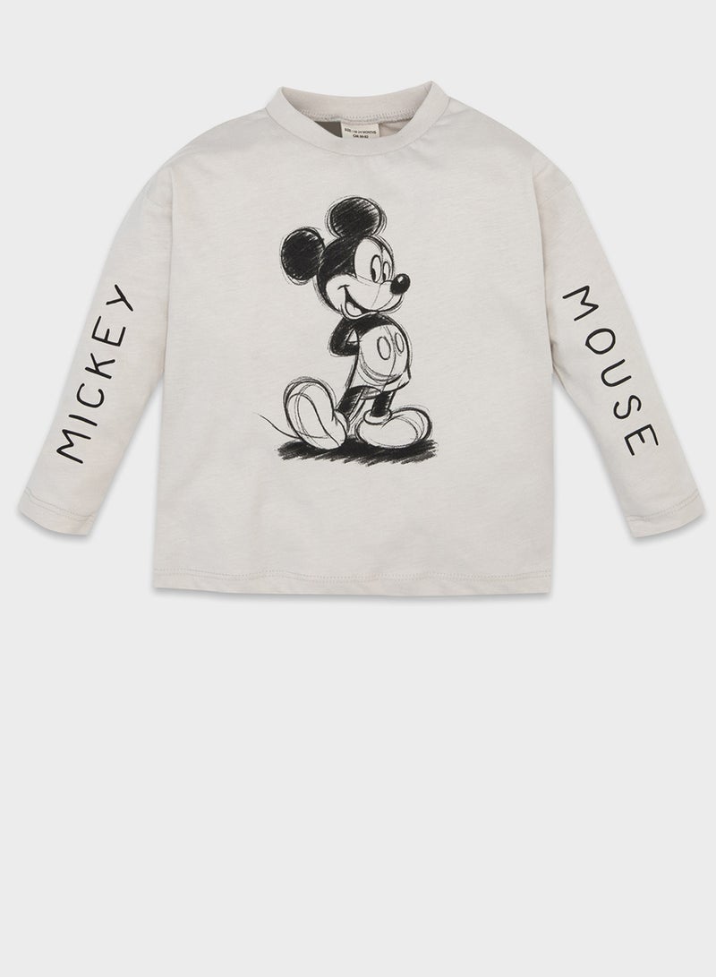 DeFacto Disney Mickey & Minnie Crew Neck Long Sleeve T-Shirt  - Image 1