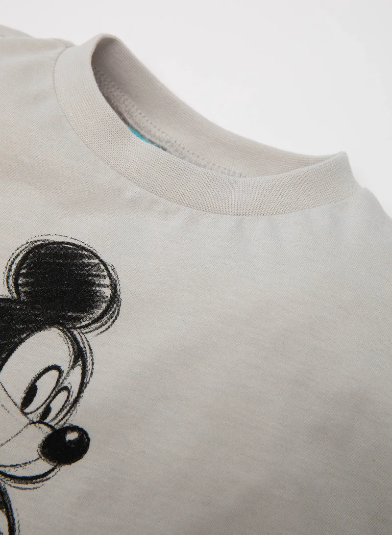 DeFacto Disney Mickey & Minnie Crew Neck Long Sleeve T-Shirt