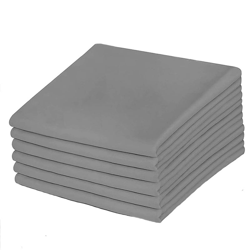 Premium Grey Pillowcases 6 Pack Standard Queen Size Soft Brushed 1800 Thread Count Microfiber Allergies Free Wrinkle Resistant Tailoring Iron 05 Dozen Bulk Pillowcases Set