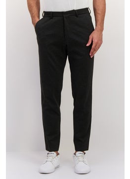 GANT Men Slim Fit Solid Chino Pants, Charcoal Melange  - Image 1