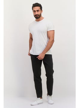 GANT Men Slim Fit Solid Chino Pants, Charcoal Melange  - Image 3