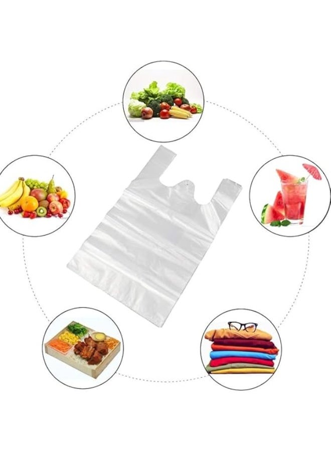Plastic Disposable Grocery Bags, Heavy Duty 2Kg Reusable Shopping Bags, Tear Resistant & Eco Friendly, Convenient Carry Handles, 100% Recyclable, White 200 Bags - Image 3