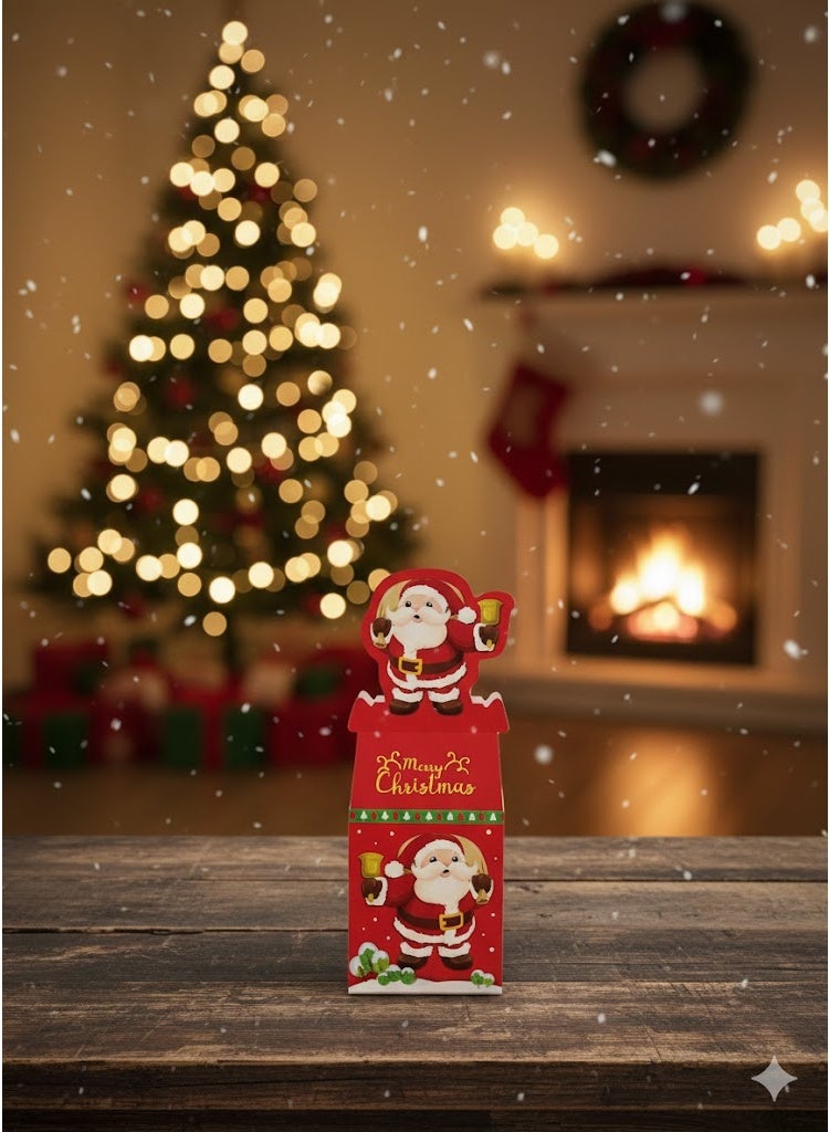 صندوق حلوى لهدايا عيد الميلاد - أشكال متعددة - أحمر - Image 3