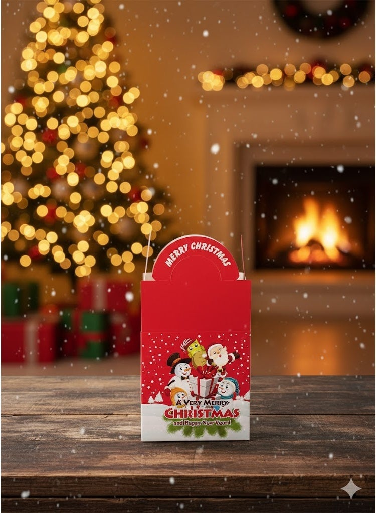 صندوق حلوى لهدايا عيد الميلاد - أشكال متعددة - أحمر - Image 5