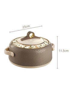 NAYASA Coral Casserole Food Warmer Stainless Steel Insulated Hotpot 3 Pc Set 2.5,3.5,5L  - Image 3