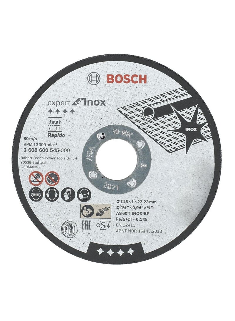 BOSCH Metal Cutting Disc Black and White 115mm - Image 1