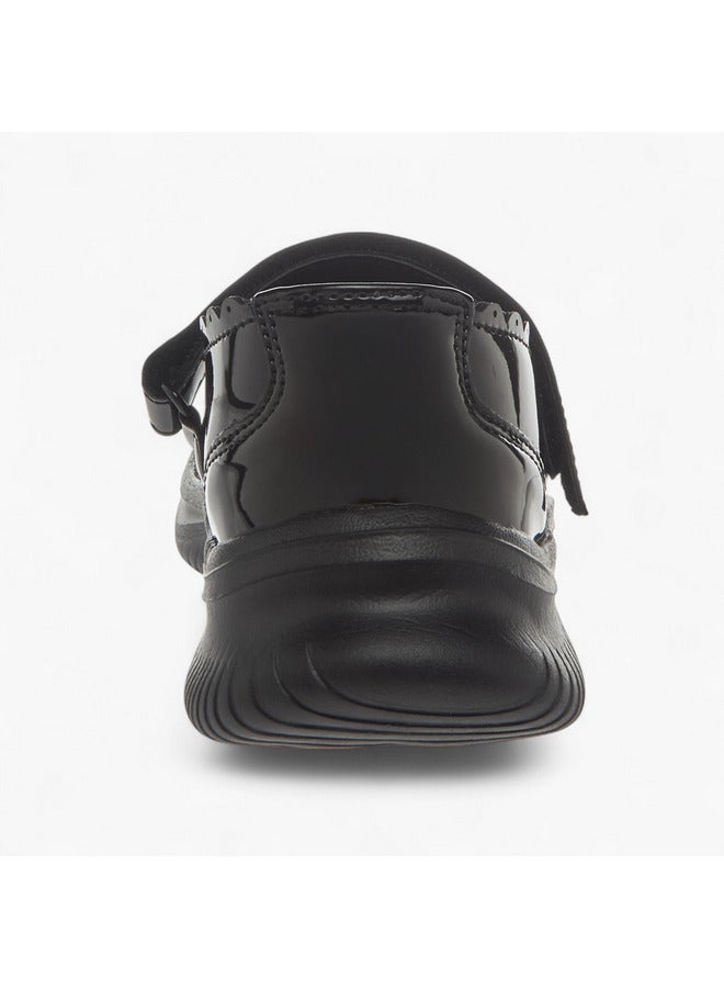 Dash Girls Bow Accent School Shoes with Hook and Loop Closure - Image 5