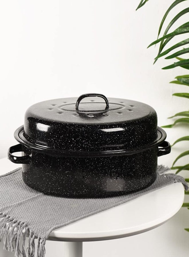 ENAMORY 15-Inch Covered Oval Roaster - Image 5