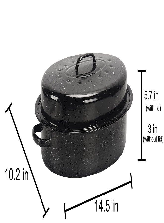 ENAMORY 15-Inch Covered Oval Roaster - Image 3