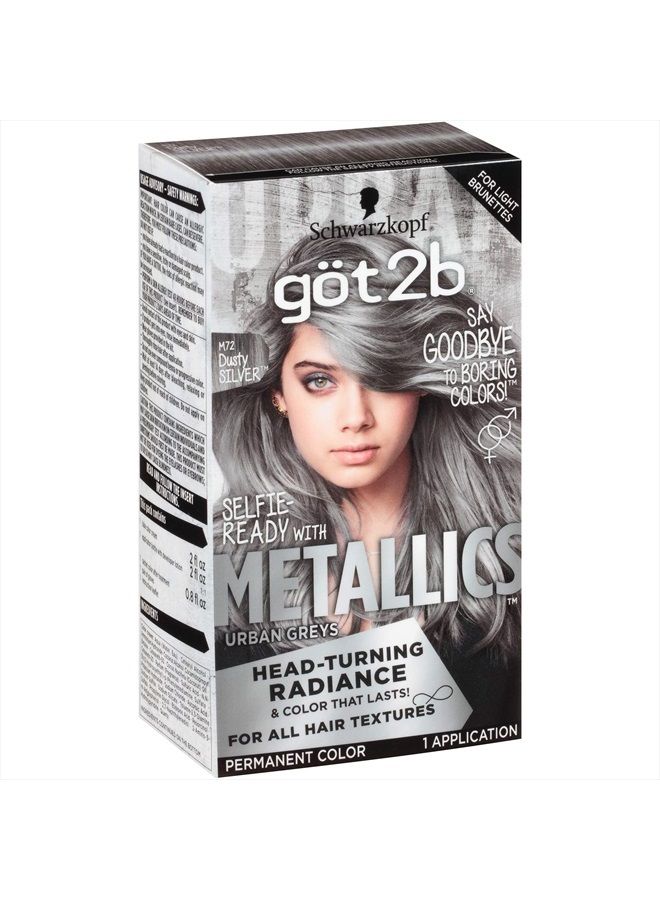 Got2b Metallics Permanent Hair Color, M72 Dusty Silver - Image 5