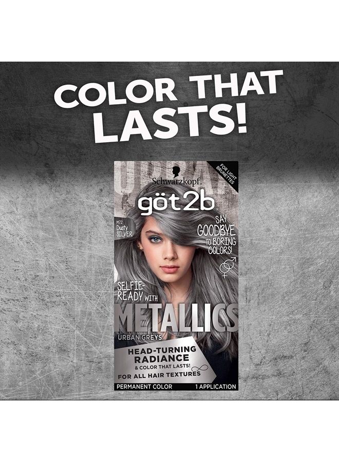 Got2b Metallics Permanent Hair Color, M72 Dusty Silver - Image 3