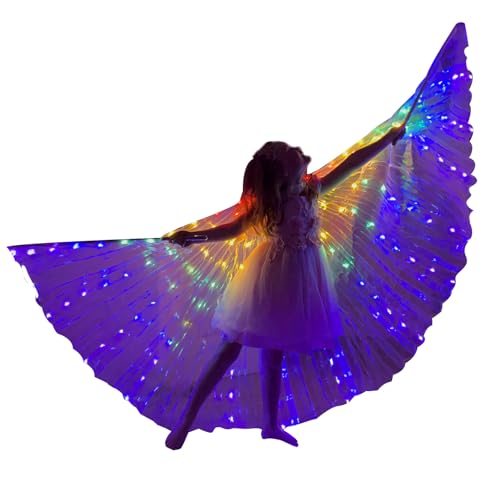 ZFBIRD LED Butterfly Wings Light Up Fairy Wings Luminous Butterfly Costumes for Halloween, Christmas and Belly Dance - Image 1