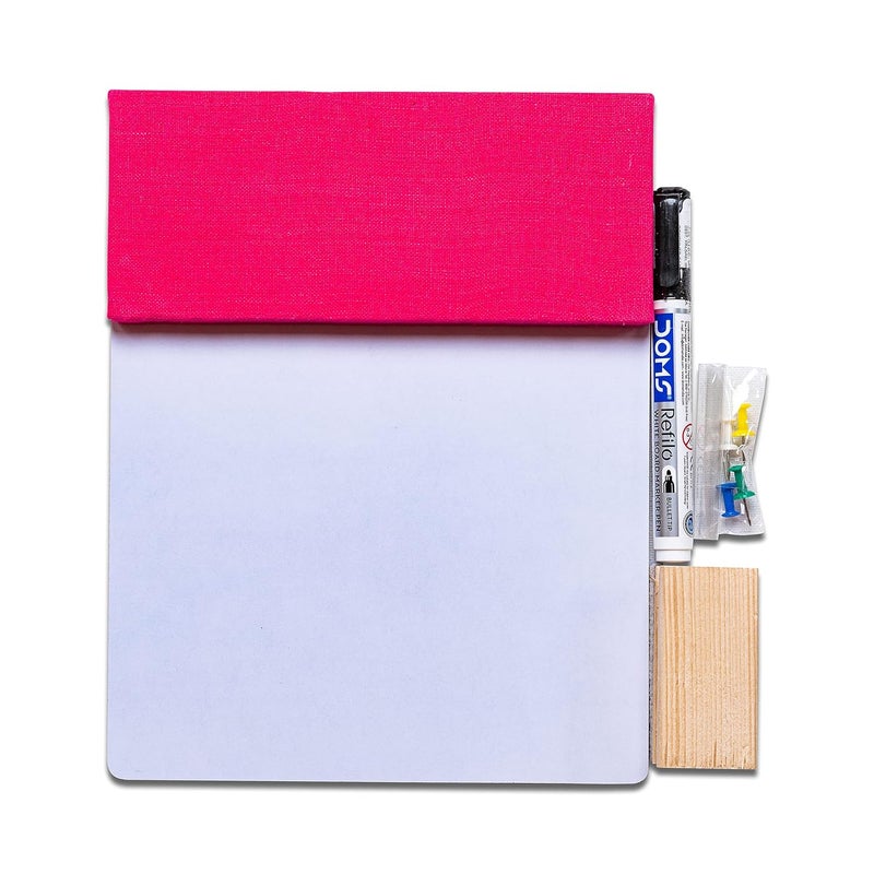 IVEI Pinboard + whiteboard, Combination Board - Small (Pink) - Image 1