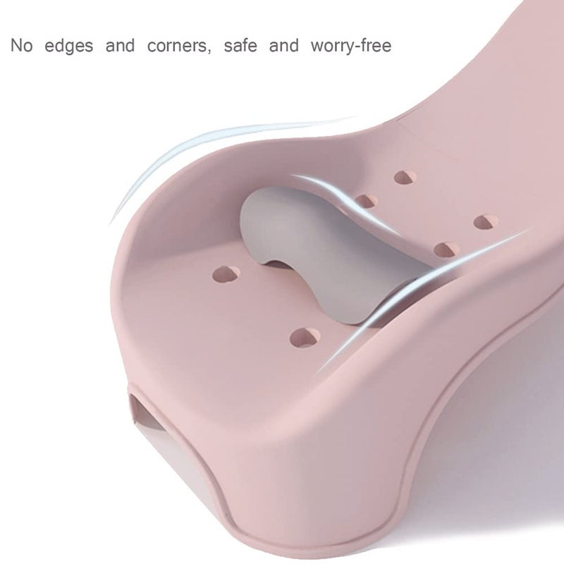 Lizipai Adjustable Children's Shampoo Chair is Suitable for 3-10 Years Old Bath seat Bathtub Household Foldable Moisture-Proof Clothes Design Pink - Image 5