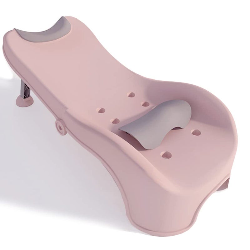 Lizipai Adjustable Children's Shampoo Chair is Suitable for 3-10 Years Old Bath seat Bathtub Household Foldable Moisture-Proof Clothes Design Pink - Image 1