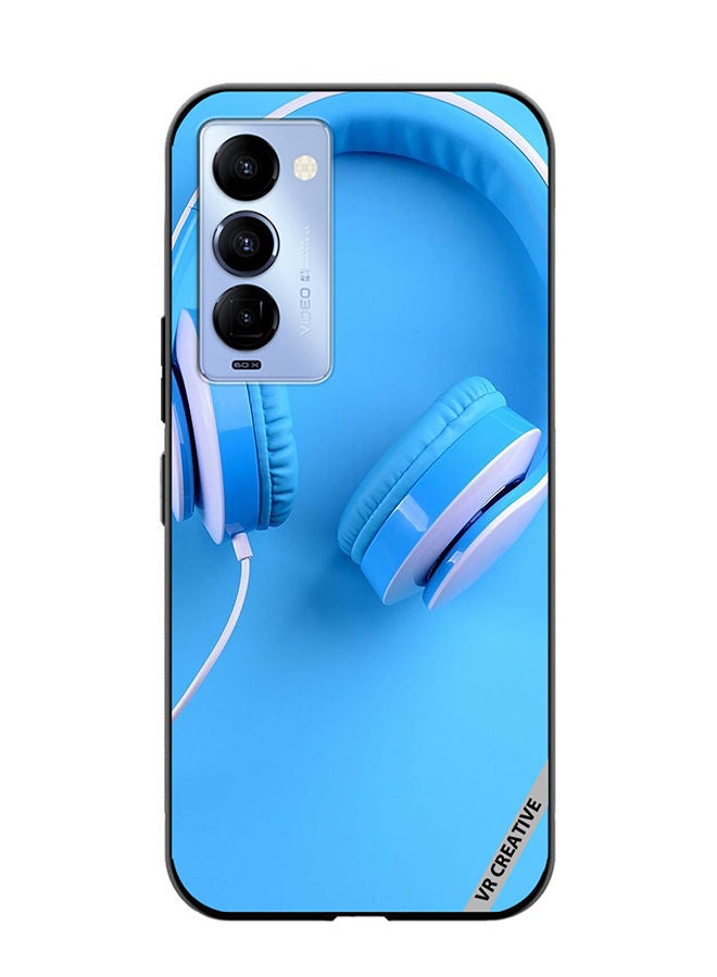 VR CREATIVE Protective Case Cover For Tecno Camon 18/18 P Music Headphones Design Multicolour - Image 1