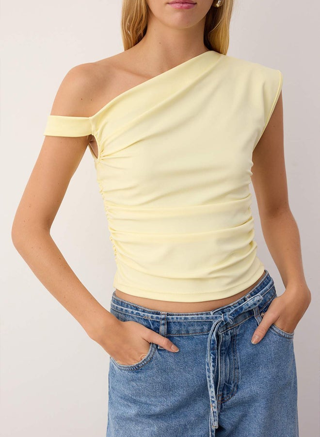 trendyol Yellow Knitted Blouse - Image 3