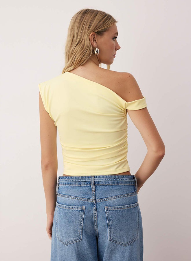 trendyol Yellow Knitted Blouse - Image 4