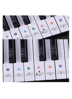 Mike Music Piano Stickers for Keys - for 88/61/54/49/37 Keyboards Full Set Black and White Key Music Note Stickers for Adult and Kids Beginners Colorful(88/61/54/49, Colour)  - Image 3