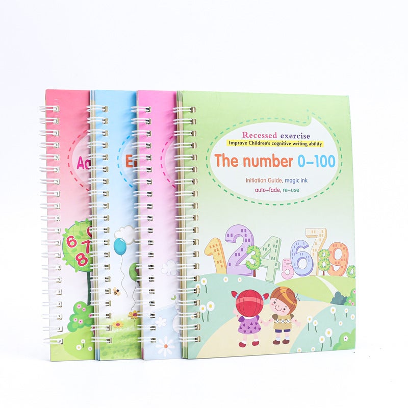 All English Children'S Groove Copybook Student English Pre-School Hard Pen Magic Practice Copyboard - Image 2