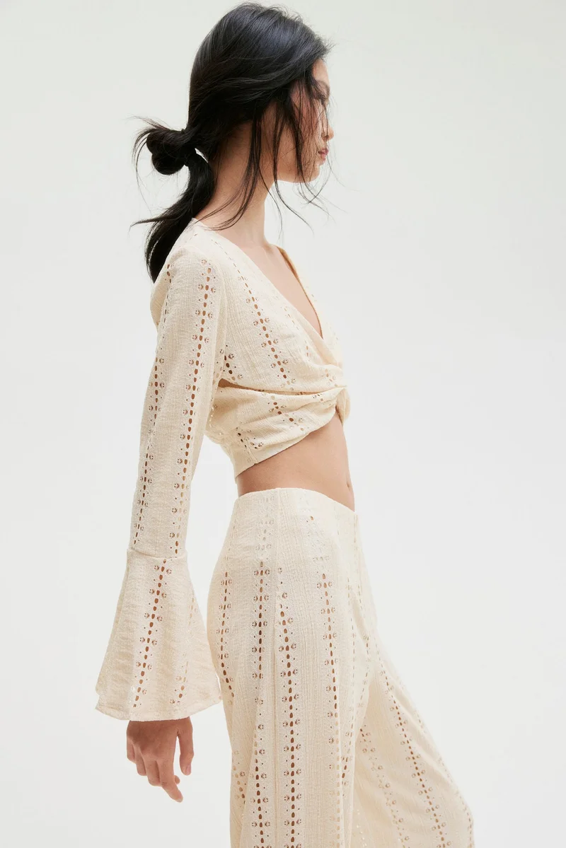 H&M Cropped twist-detail top