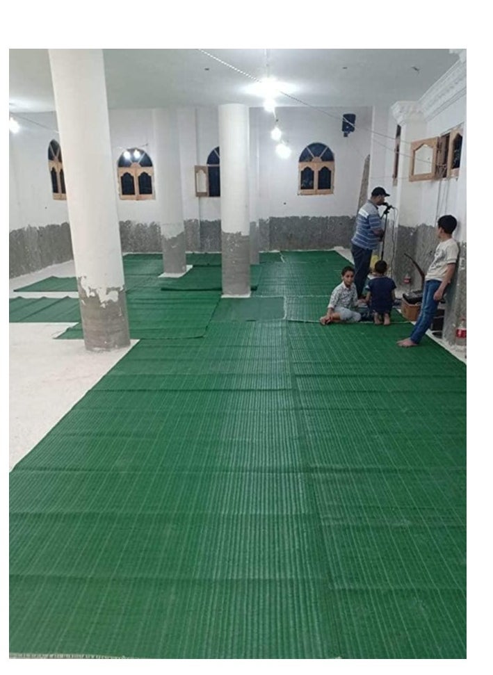 ماركة غير محددة - حصير مساجد حصيرة مقاس 1.20*3 أخضر، بلاستيك - Image 1