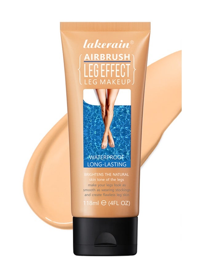 ليكرين مكياج الساق مقاومة للماء لا نقل، غطاء الساق مكياج جسم طويل 118ml-#2 MEDIUM Glow - Image 1