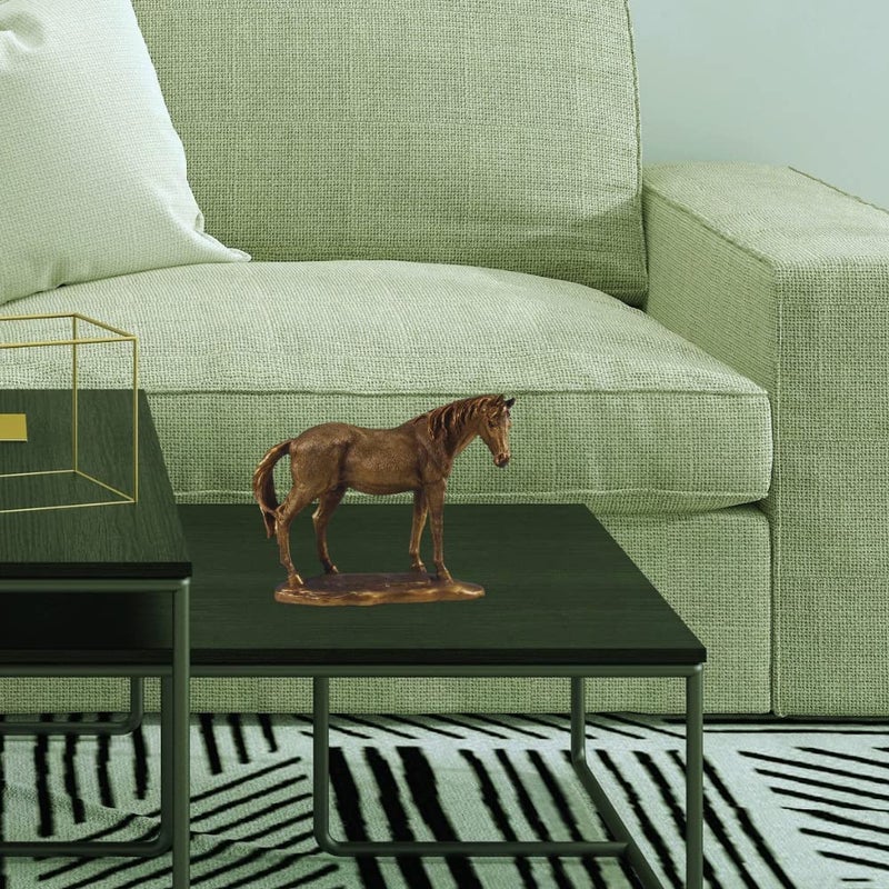 Comfy Hour مجموعة كومفي هاور فارمهاوس تمثال حصان بني نحاسي 8 إنش لتزيين المكتب - Image 3