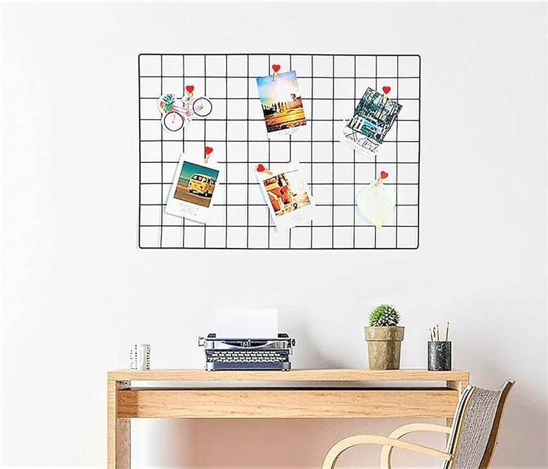 GreenUniverse GreenUniverse Wall Decoration Photo Grid Frame Multifunction Hanging Display and Storage Organizer 40Cm40Cm Black Color