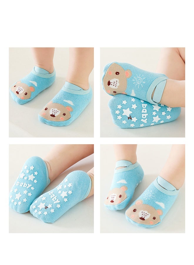 جيفت ٦ أزواج من جوارب الأطفال المضادة للانزلاق، بتصميم قبضة مثالية، للبنات والأولاد، من عمر ٠ إلى ٣٦ شهرًا. - Image 4