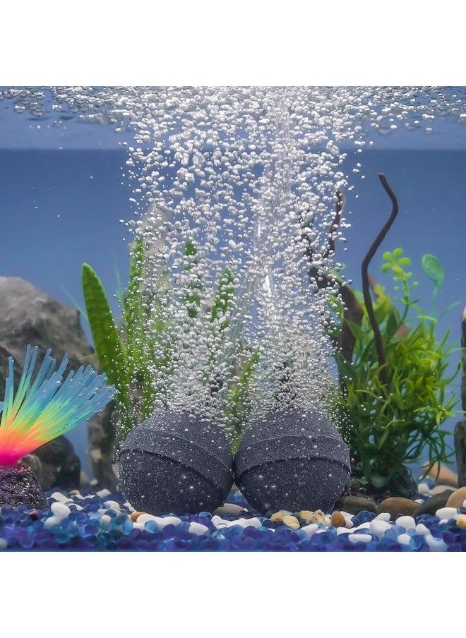 Pawfly Air Stone 2 Inch, Aquarium Air Stone Ball Bubbler Airstone Oxygen Diffuser For Pump Fish Tank Buckets Small Pond And Dwc System, 2 Pack  - Image 1