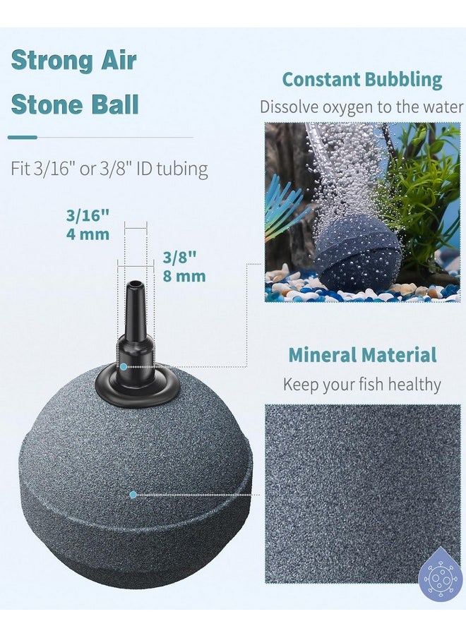 Pawfly Air Stone 2 Inch, Aquarium Air Stone Ball Bubbler Airstone Oxygen Diffuser For Pump Fish Tank Buckets Small Pond And Dwc System, 2 Pack  - Image 4