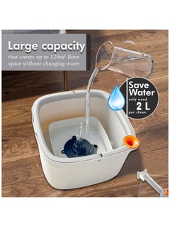 Premium Spin Mop & Bucket Set, High-speed Turbine Effortless Dirt Separation - Visual Dehydration Indicator - Square Universal Mop Head - Ultra-Fine Fiber Cloth for Super Absorption - pzsku/Z51D79311712D08C148B9Z/45/_/1704423729/b64c6815-f2c4-44a2-94d9-752dfa15b8ed