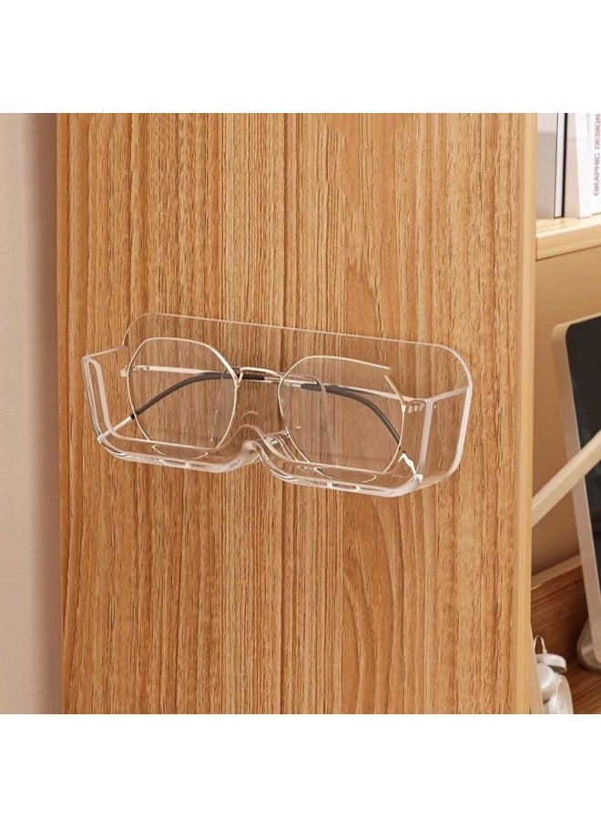شيبشيب منظم نظارات شمسية مثبت على الحائط لتخزين النظارات البلاستيكية وحامل عرض للنظارات، ديكور منزلي (شفاف) - Image 1