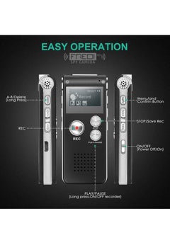 General Digital Voice Recorder Meeting 8G - Easy to Use, Clear Recording with Playback - Voice Activated Recorder - Digital Audio Recorder for Lectures, Handheld Recording Device  - Image 2