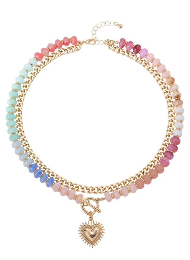 Take Two  Dopamine Colored Bead Layered Necklace for Women | Best Price UAE