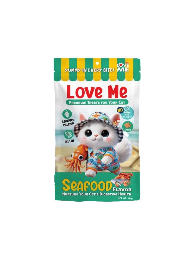 Love Me Premium Cat Treat (Seafood) 40gm