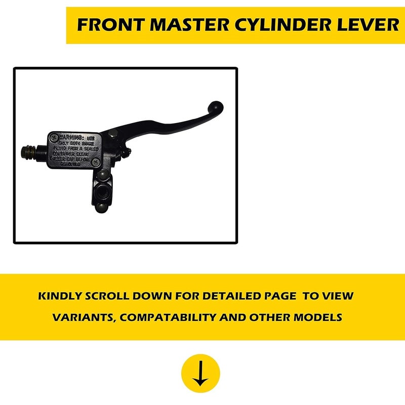 VTRUST Front Brake Master Cylinder Compatible for Yamaha FZ (with Switch) - Image 2