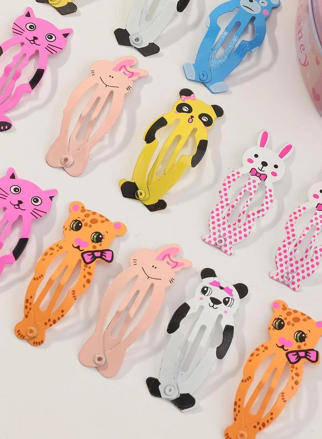 Take Two 16-Piece Animal Pattern Hair Clips