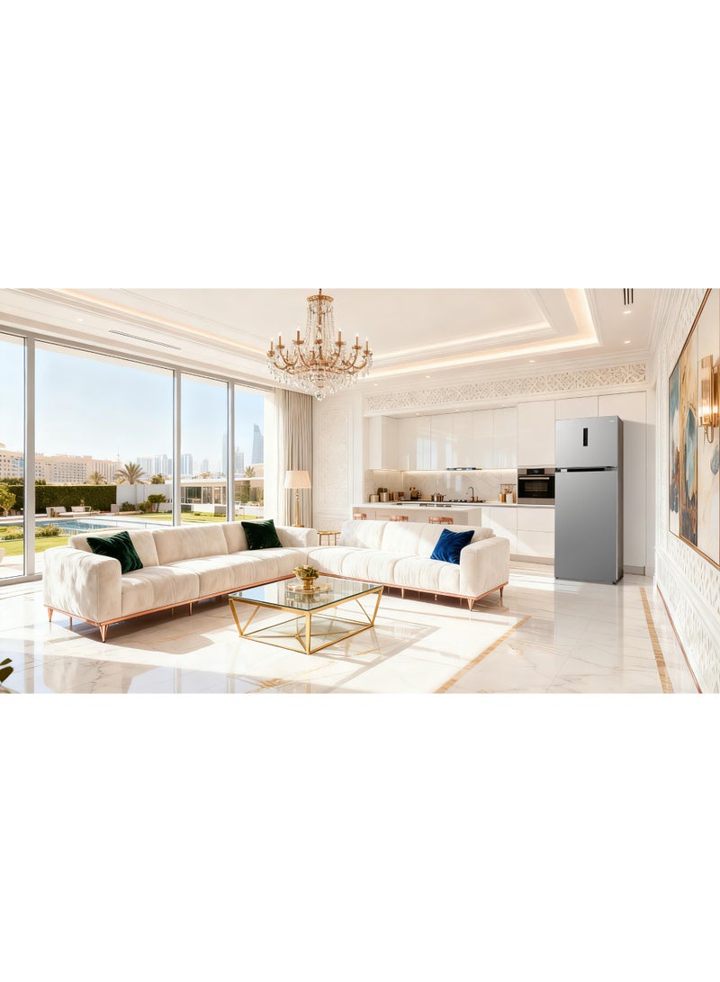 تشيك ثلاجة شياك ذات بابين، 580 لتر، 20.5 قدم مكعب، عاكس، شاشة LED، فضي - CTM750NPDS - Image 3