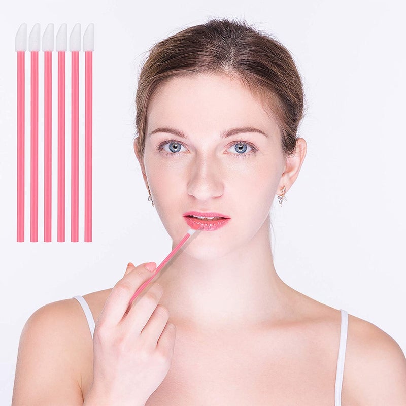 Mooerca 650PCS Disposable Lip Gloss Applicators Make Up Brush Lipstick Wands Makeup Applicators Brushes Applicator Tool Makeup Beauty Tool Kits Disposable Lip Brushes Tool Kits Pink - Image 5