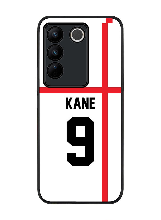 Stylizedd Rugged Black Edge case for Vivo V27 / Vivo V27 Pro / Vivo S16,Slim fit Flexible Cover - Football Team - England, Player Name - Kane - Image 1
